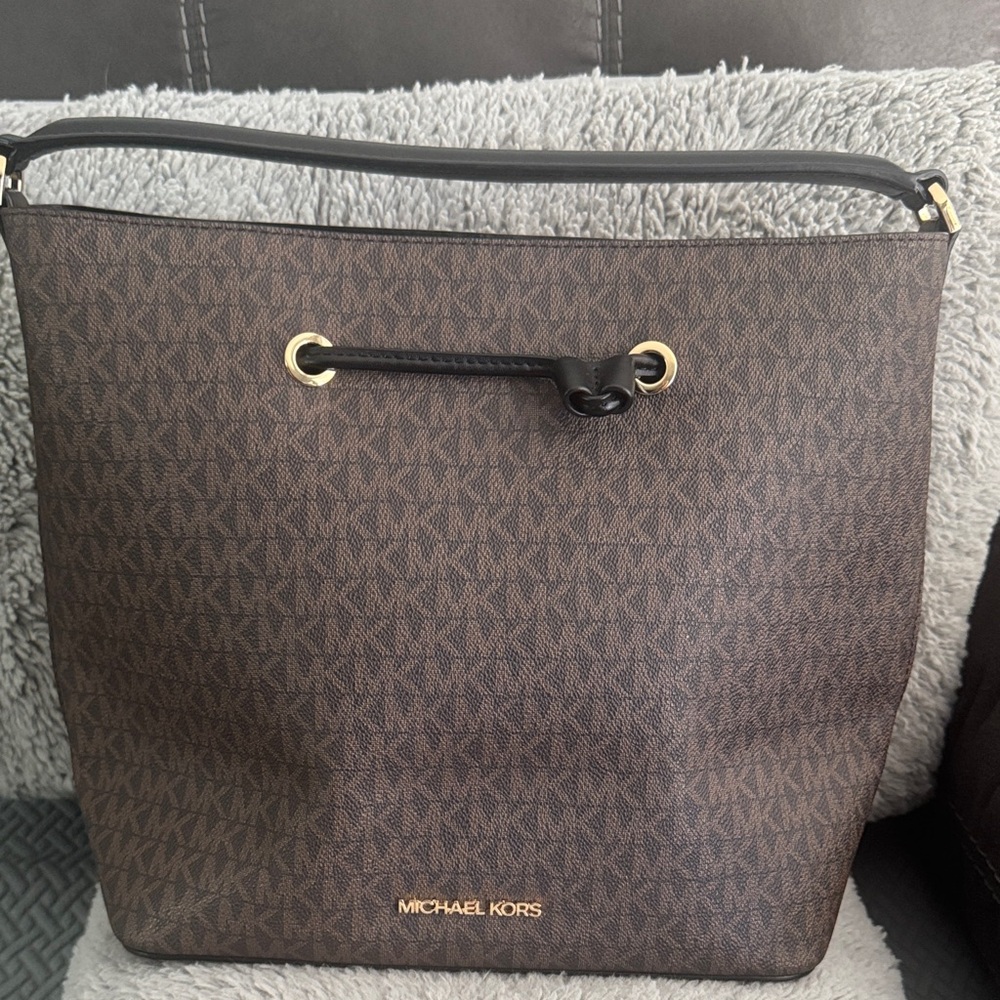 Michael Kors Dark Brown Signature Shoulder Bag